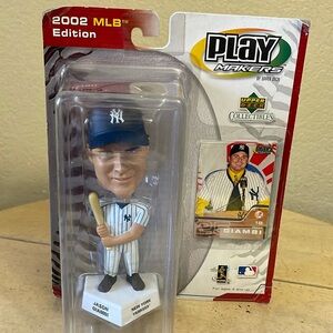 NIB 2002 Play Makers MLB Baseball Jason Giambi Play Makers Bobblehead & Card